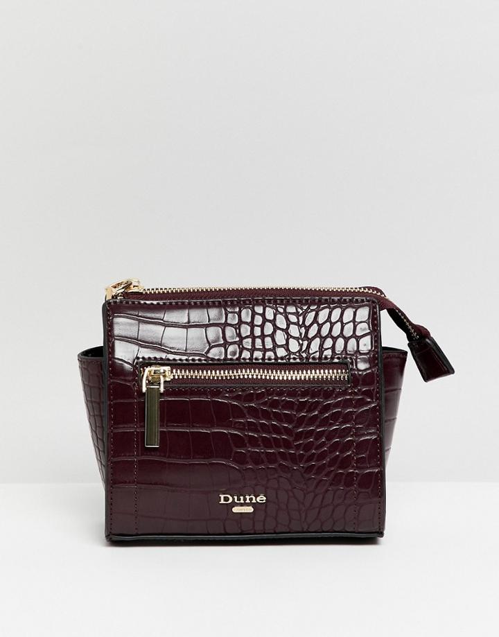 Dune Micro Cross Body Bag With Zip Detail - Red