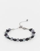Reclaimed Vintage Inspired Unisex Bracelet With 90s Star Beads In Black