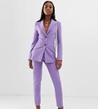 Asos Design Tall Pop Slim Suit Pants - Purple