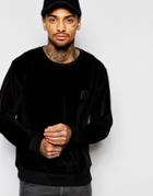 Religion Velour Sweatshirt - Black