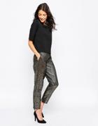 Traffic People Firework Capri Pants - Gold