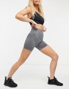 New Look Active Seamless Sculpting Shorts In Mid Gray-grey