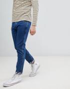 Wrangler Tapered Jeans With Turn Up Details - Blue