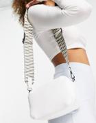 Claudia Canova Printed Shoulder Strap Shoulder Bag In White