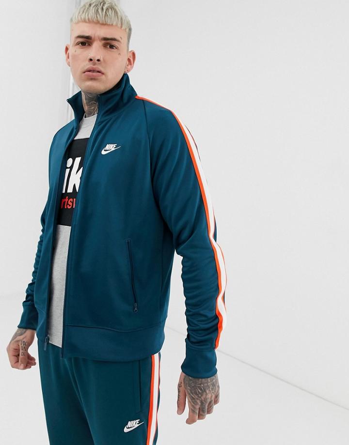 Nike Tribute Track Top In Green