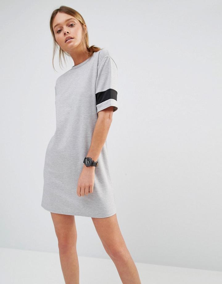 New Look Varsity Sweat Dress - Gray