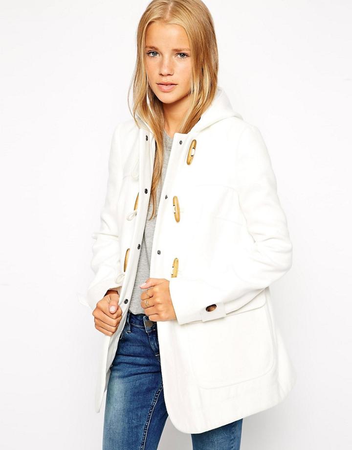 Asos Ultimate Hooded Duffle Coat - Navy