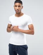 Emporio Armani Big Eagle Muscle Fit T-shirt In White Crew Neck - White