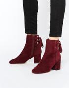 Asos Reni Suede Ankle Boots - Purple