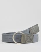 Asos Long Ended Belt In Charcoal - Gray