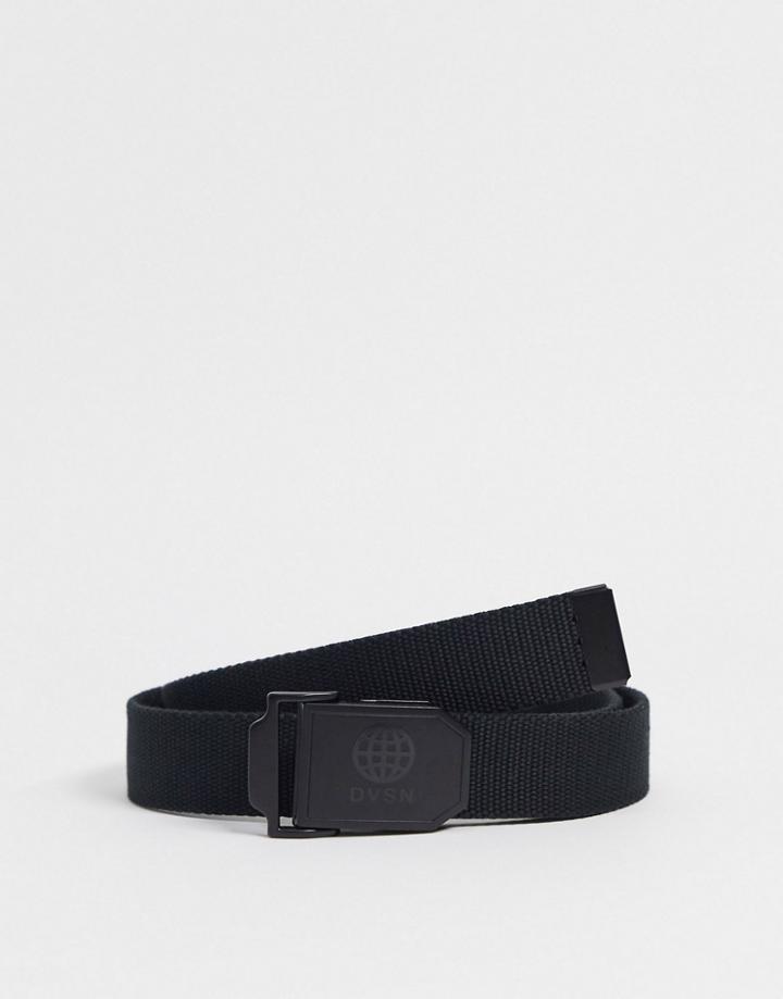 River Island Dvsn Webbed Belt In Black