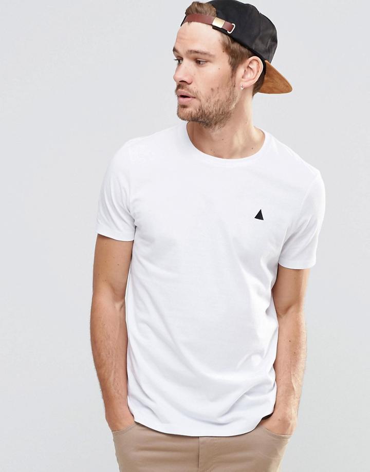 Asos Logo T-shirt With Crew Neck In White - White