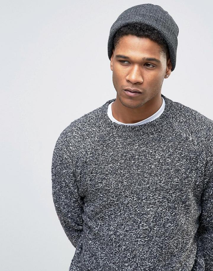 Jack & Jones Beanie In Shorter Fit - Black