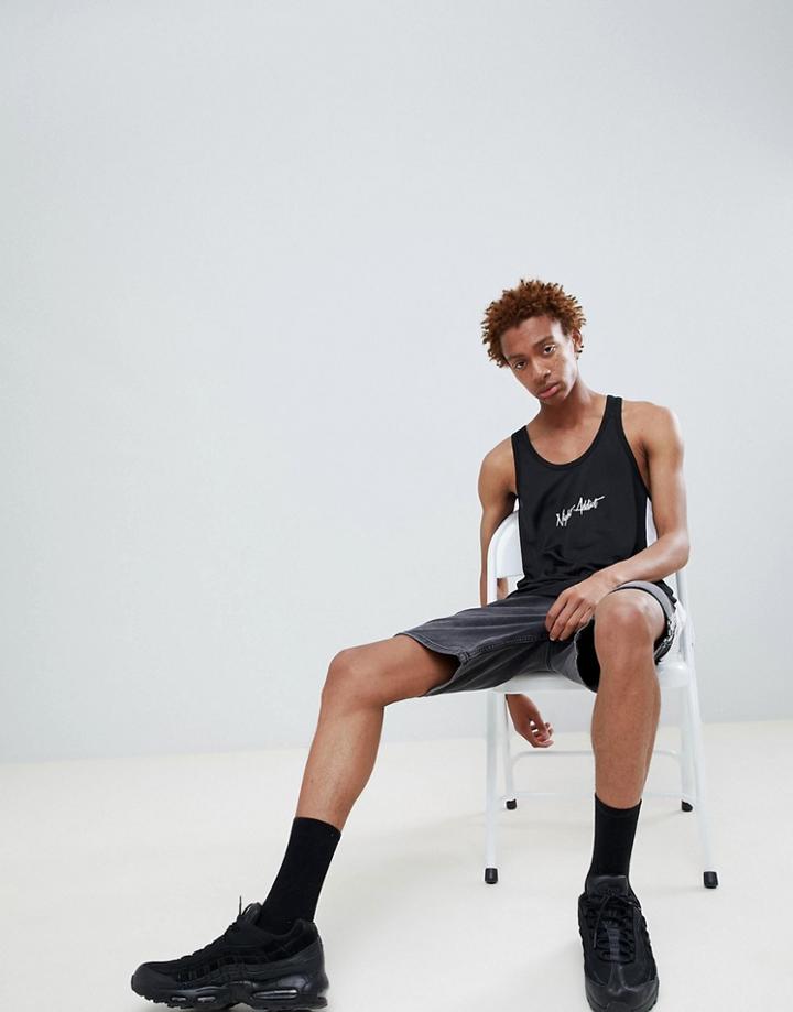 Night Addict Basketball Tank - Black