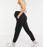 New Look Maternity Overbump Cuffed Sweatpants In Black