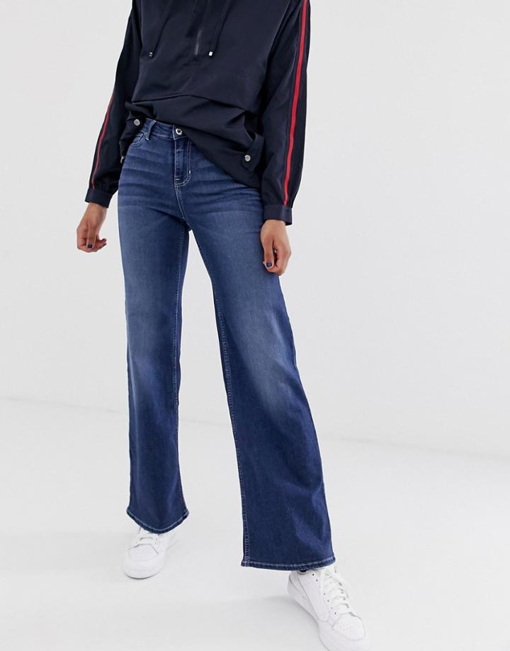Only Wide Leg High Waist Jean - Blue