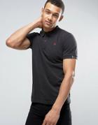 Replay Logo Polo Shirt Short Sleeve - Black