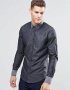 Boss Orange Shirt With Button Down In Slim Fit Black - Black