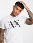Armani Exchange T-shirt With Ax Star Logo In White