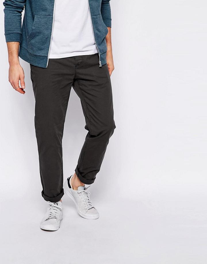 Asos Straight Chinos - Charcoal