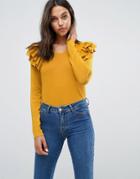 Vila Frill Shoulder Sweater - Gold