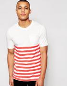 Jack & Jones Breton Stripe T-shirt - White
