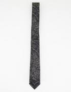 Asos Design Slim Animal Print Tie In Black And Gold-multi