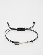 Asos Bracelet With Arrow In Silver - Burnished Rhodium