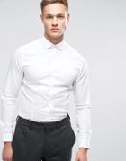 Jack & Jones Premium Stretch Shirt In Slim Fit - White
