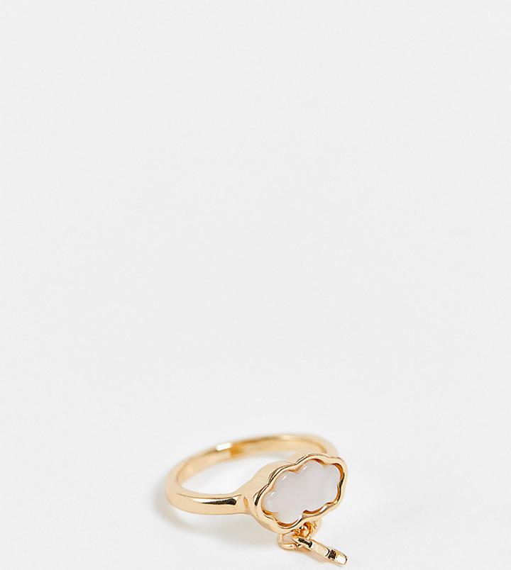 Reclaimed Vintage Inspired Cloud Ring In Gold