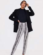 In The Style X Lorna Luxe Skinny Pants In Faux Snake Print-multi
