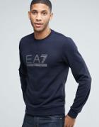 Emporio Armani Ea7 Sweatshirt With Large Logo In Navy - Navy