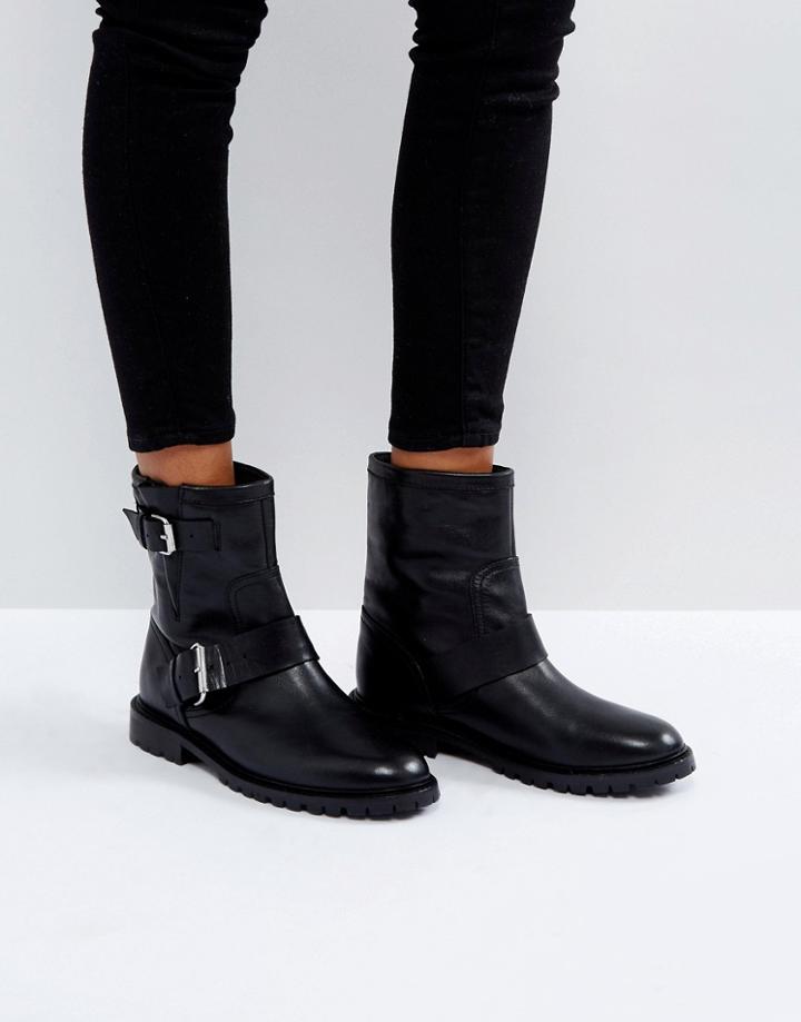 Office Ammunition Biker Boots - Black