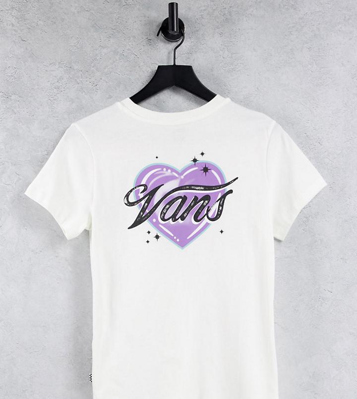 Vans Better Together Airbrush Basic Crew T-shirt In White Exclusive At Asos
