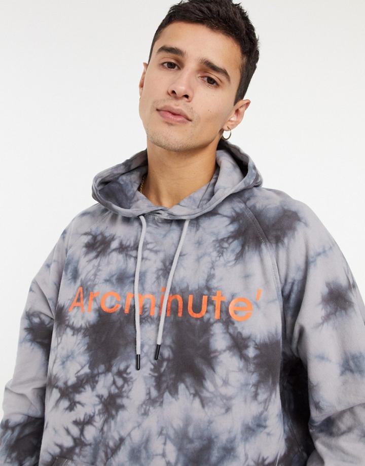 Arcminute Tie-dye Hoodie In Black