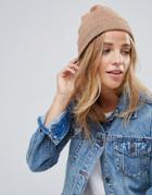 Asos Metallic Rose Gold Beanie - Gold