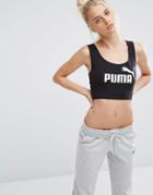 Puma Crop Top With Classic Logo - Black
