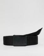 Fred Perry Plain Webbing Belt In Black - Black