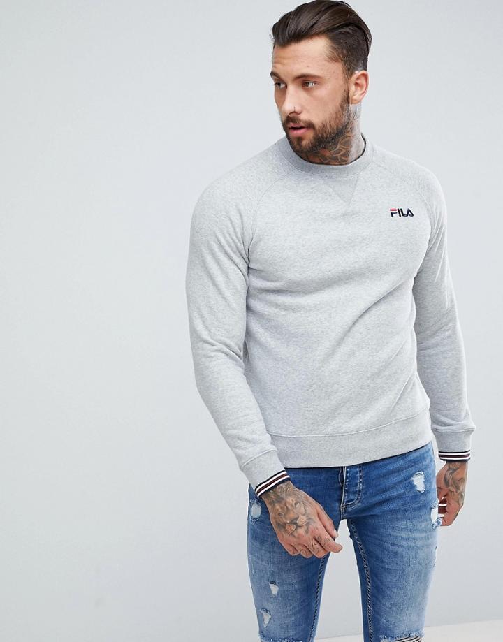Fila Vintage Sweatshirt With Small Script In Gray - Gray