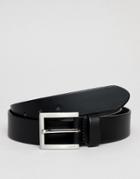Esprit Smart Leather Belt In Black - Black
