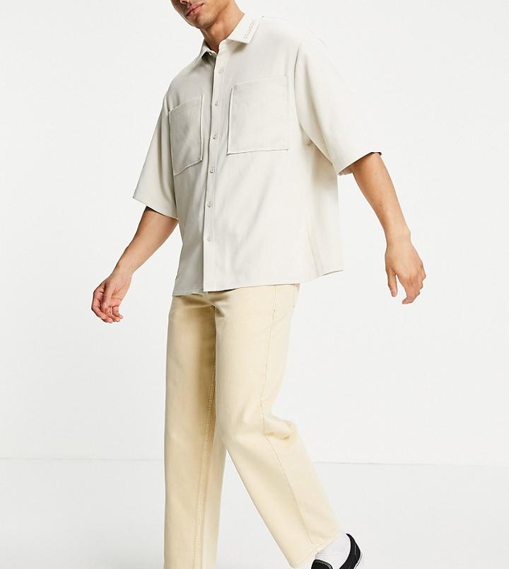 Collusion X014 90s Baggy Jeans In Butter Yellow