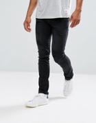 Only & Sons Skinny Fit Jeans With Heavy Distressing - Black