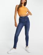 New Look Lift & Shape Skinny Jeans In Mid Blue