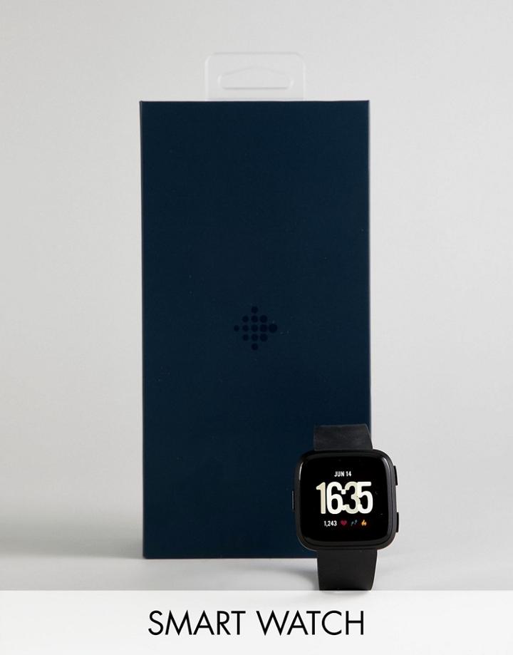 Fitbit Versa Smart Watch In Black - Black