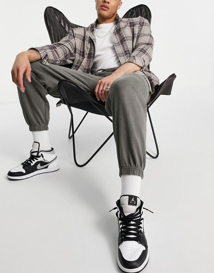 Pull & Bear Overdye Sweatpants In Gray - Part Of A Set-grey