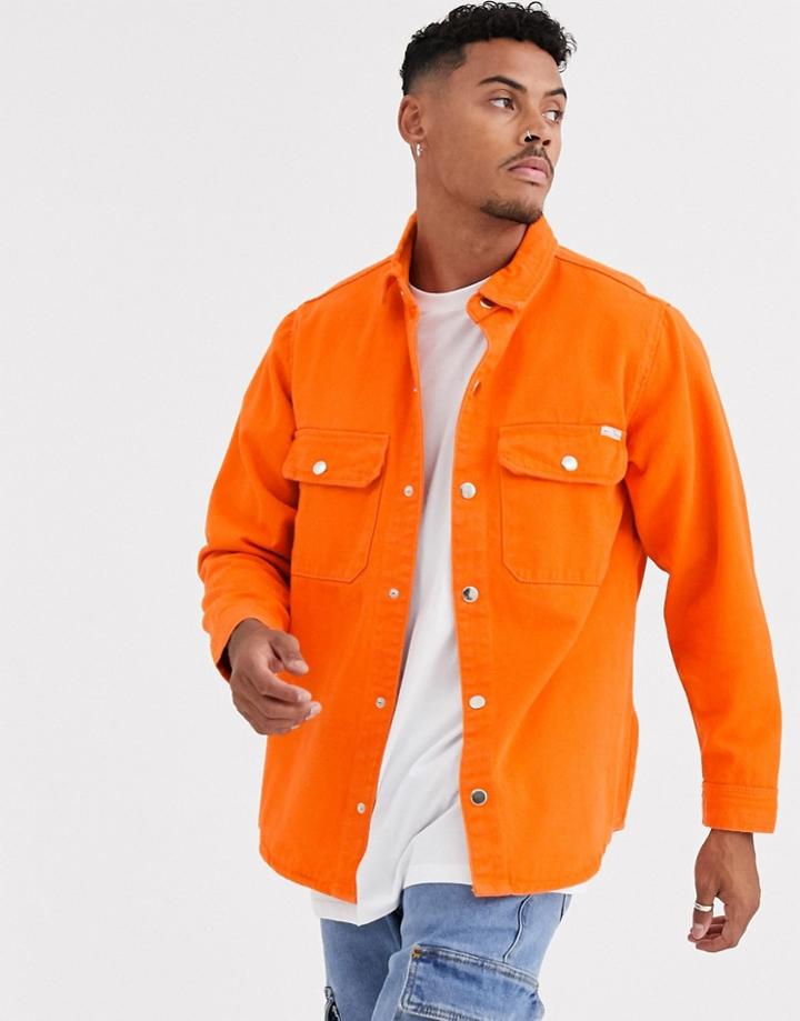 Liquor N Poker Worker Shirt In Orange