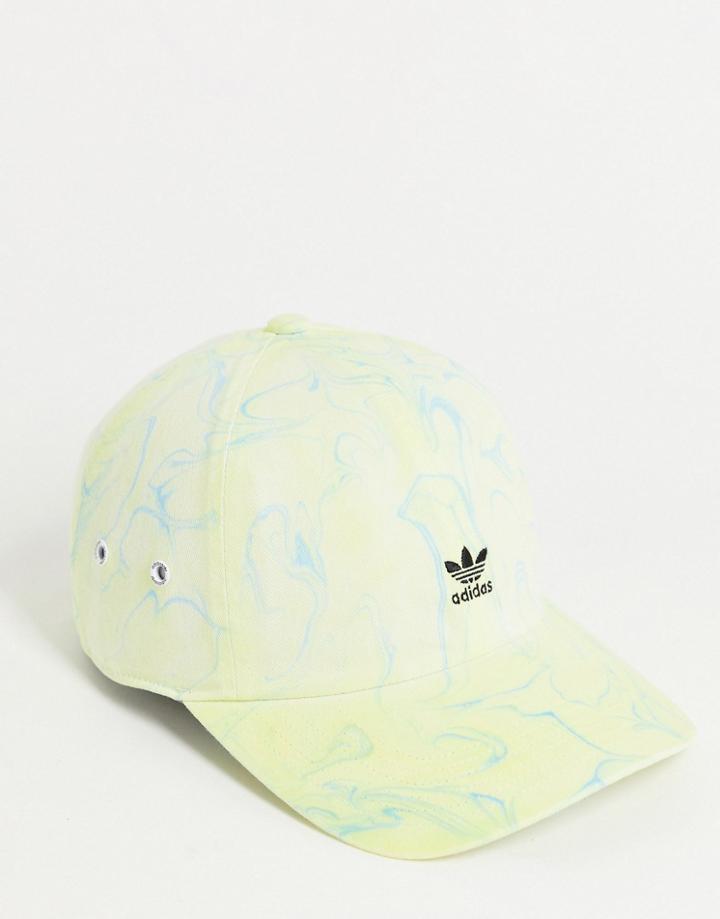 Adidas Originals Marble Wash Cap In Green