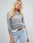 Abercrombie & Fitch Logo Sweatshirt - Gray