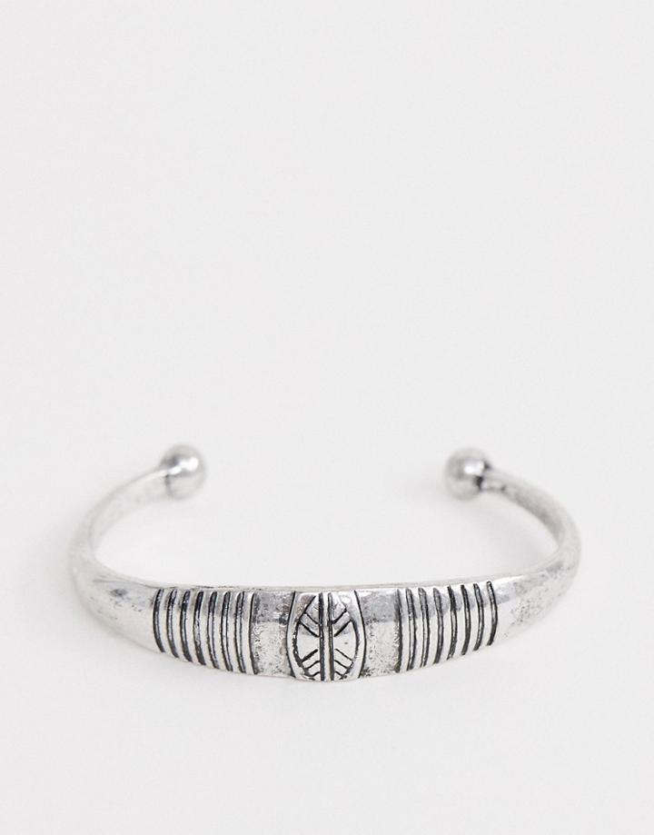 Classics 77 Engraved Silver Cuff - Silver