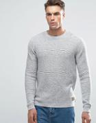 Threadbare Two Tone Knit Sweater - Gray